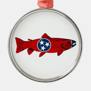 Adorno Metálico Pescado Trucha de Tennessee