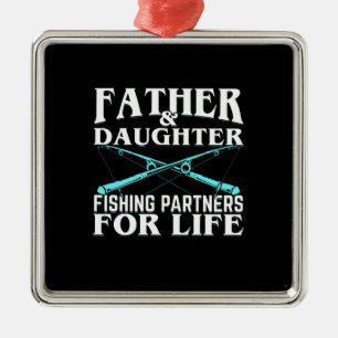 Adorno Metálico Pescador Padre E Hija