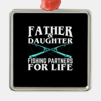 Adorno Metálico Pescador Padre E Hija