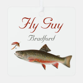 Adorno Metálico Pescadores monogramados vuelan Alumnos de pesca Me