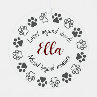 Adorno Metálico Pet Memorial Ceramic Circle Ornament
