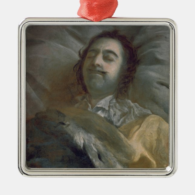 Adorno Metálico Peter I el grande en su lecho de muerte, 1725 (Frente)
