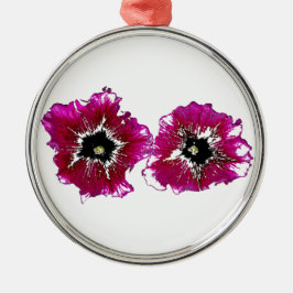 Adorno Metálico Petunias de Verano