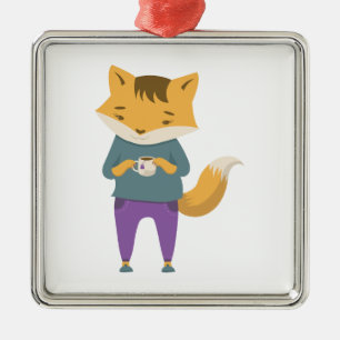 Adorno Metálico Pezón lindo con taza de té