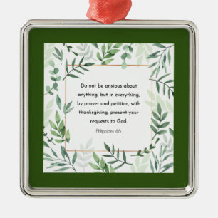Adorno Metálico Philippians 4:6, Biblia Verse,