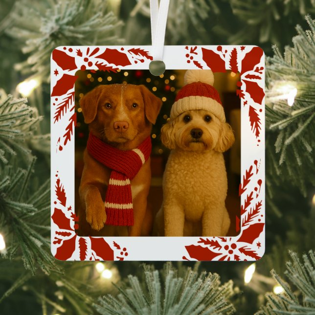 Adorno Metálico Photo and Custom Text Personalized Holly (in situ)