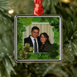 Adorno Metálico Photo St. Patrick's Day Ornament