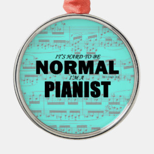 Adorno Metálico Pianista normal