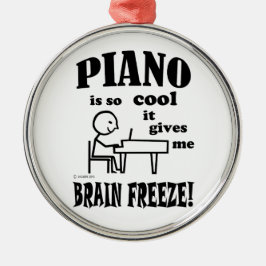 Adorno Metálico Piano, congelación cerebral