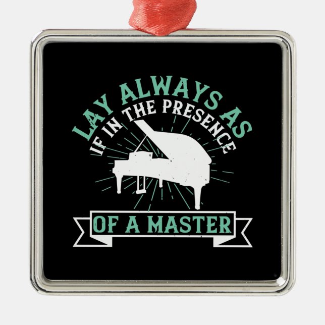 Adorno Metálico Piano - Si En Presencia De Un Maestro (Frente)