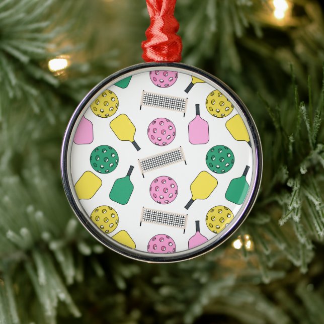 Adorno Metálico Pickleball Lover Christmas Ornament Keepsake (Árbol)