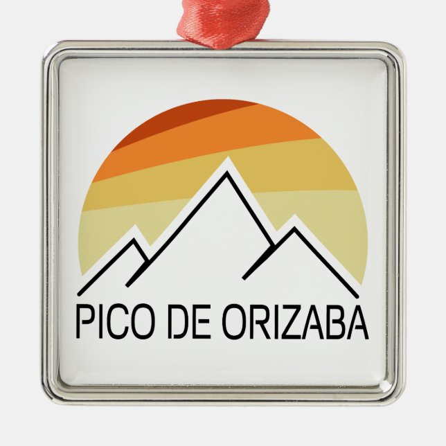 Adorno Metálico Pico Orizaba México Retro (Frente)