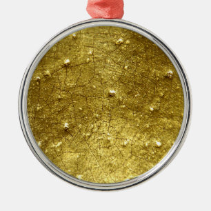Adorno Metálico Piedra de oro