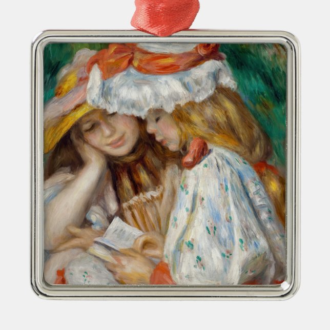 Adorno Metálico Pierre-Auguste Renoir - Dos Chicas leyendo (Frente)