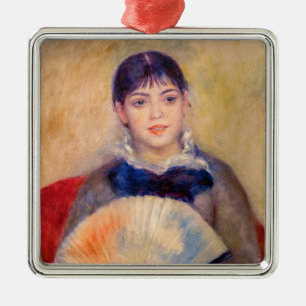 Adorno Metálico Pierre-Auguste Renoir - Muchacha con un abanico
