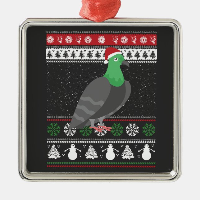 Adorno Metálico Pigeon - Navidades Pigeon Ugly Navidades (Frente)