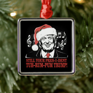 Adorno Metálico Pijama divertido de Navidad del presidente Trump f