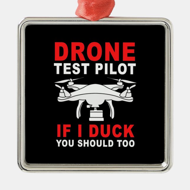 Adorno Metálico Piloto de prueba de drones (Frente)