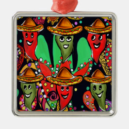 Adorno Metálico Pimientos del Cinco de Mayo