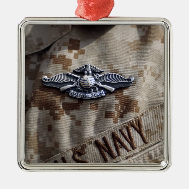 Adorno Metálico Pin del dispositivo de guerra de fuerza marina de  (Frente)
