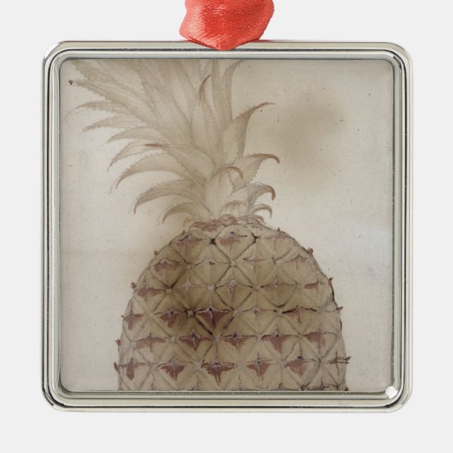 Adorno Metálico Piña, (Frente)