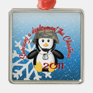 Adorno Metálico Pingüino 2011 del despliegue de la supervivencia
