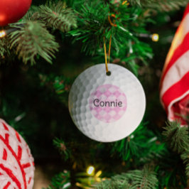 Adorno Metálico Pink Argyle Golf Lover Personalizado