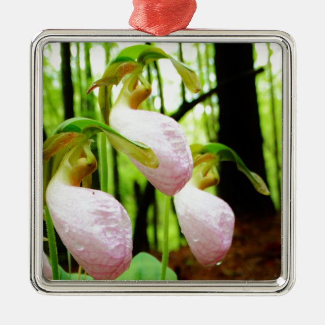 Adorno Metálico Pink Lady Slipper Wild Orchid (Frente)