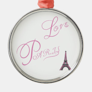 Adorno Metálico Pink-Love-Paris-Eiffel-Tower-Único