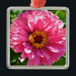 Adorno Metálico Pink Zinnia<br><div class="desc">zinnia rosa bonito</div>