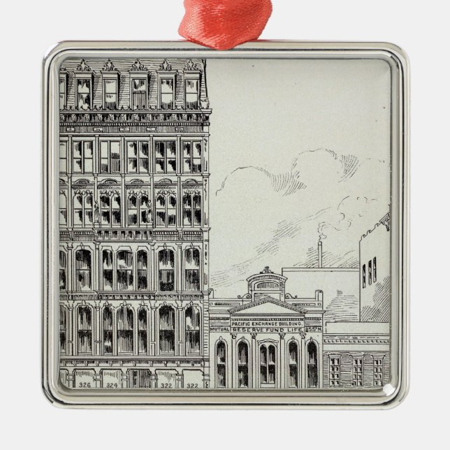 Adorno Metálico Pino y California de la zona este de Montgomery (Frente)