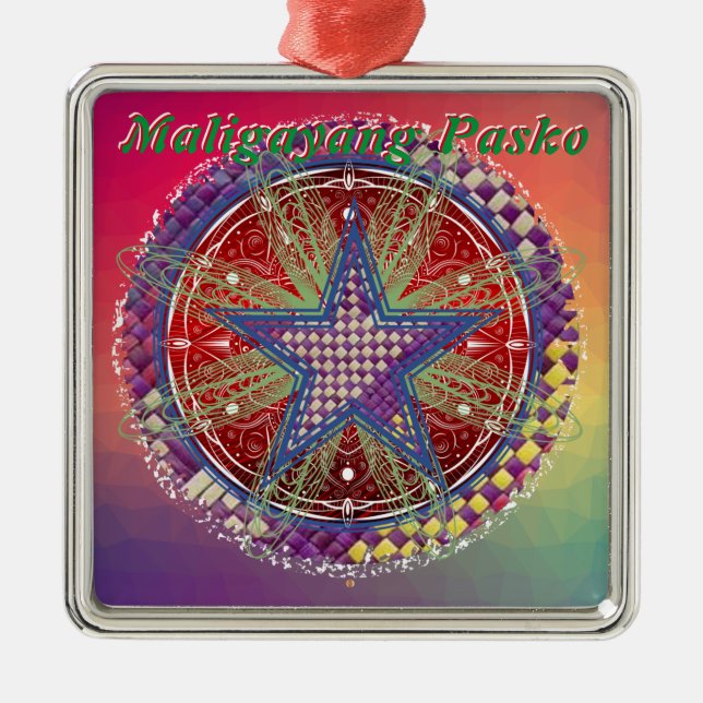 Adorno Metálico Pinoy Navidades Parol Lantern (Frente)