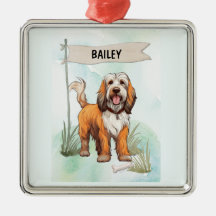 Pintura al aguarela del Petit Basset Griffon Vende