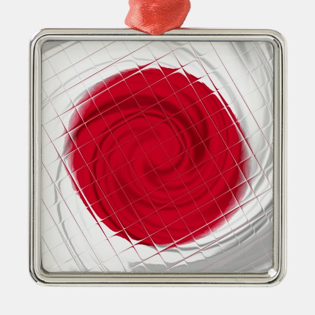 Adorno Metálico Pintura de bandera de Japón (Frente)