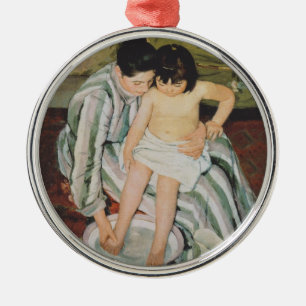 Adorno Metálico Pintura de baño de Mary Cassatt