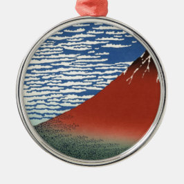 Adorno Metálico Pintura de Japón del volcán Fuji