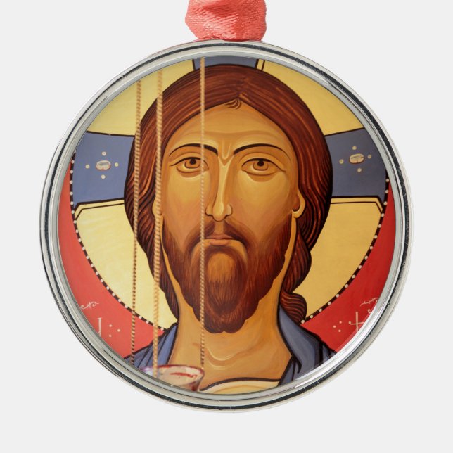 Adorno Metálico Pintura De Jesús (Frente)