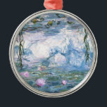 Adorno Metálico Pintura de nenúfares impresionistas de Claude Mone<br><div class="desc">Pintura impresionista de paisajes de Claude Monet - Clásicos Obras Maestras - La impresionante serie de pinturas de Claude Monet - Impresionante pintura de nenúfares de río Claude Monet</div>