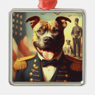 Adorno Metálico Pintura del Viejo Toro Terrier Americano