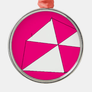 Adorno Metálico Pintura digital en blanco rosado, arte infantil