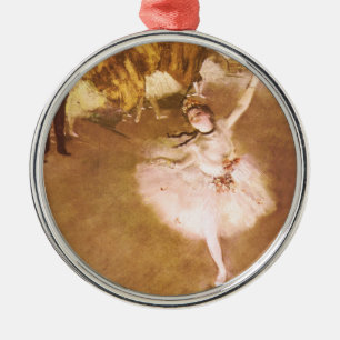 Adorno Metálico Pintura estelar de bailarina de ballet Degas