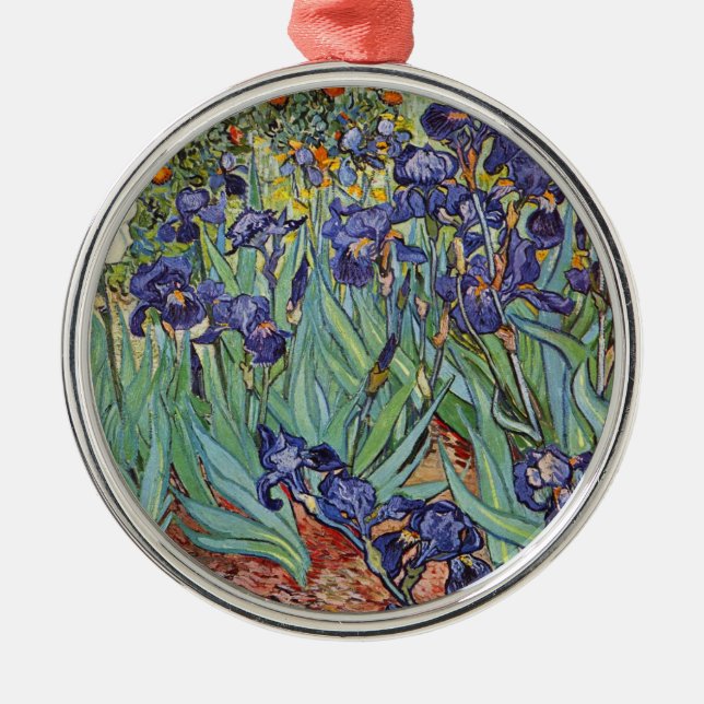 Adorno Metálico Pintura impresionista de Van Gogh Irises (Frente)