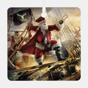 Adorno Metálico Pirata Santa