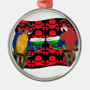 Adorno Metálico Pirate Parrots