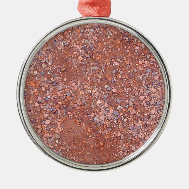 Adorno Metálico Pista de arcilla roja, grava, ladrillo de piedra d (Frente)