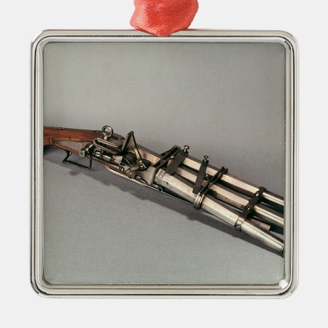 Adorno Metálico pistola Triple-barrelled (Frente)