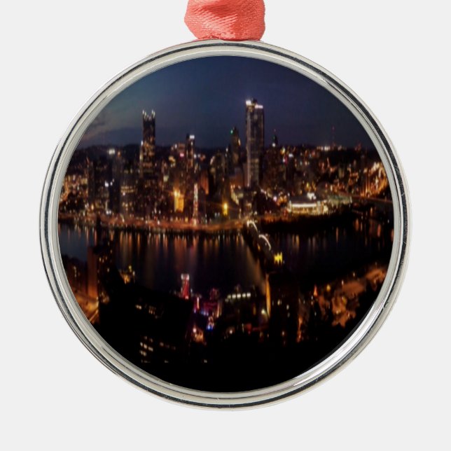 Adorno Metálico Pittsburgh vía Monongahela Incline (Frente)