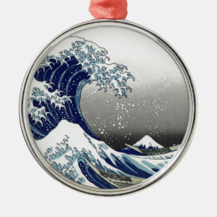 Adorno Metálico PixDezines Vintage, Gran Ola, Hokusai 葛飾北斎の神奈川沖浪
