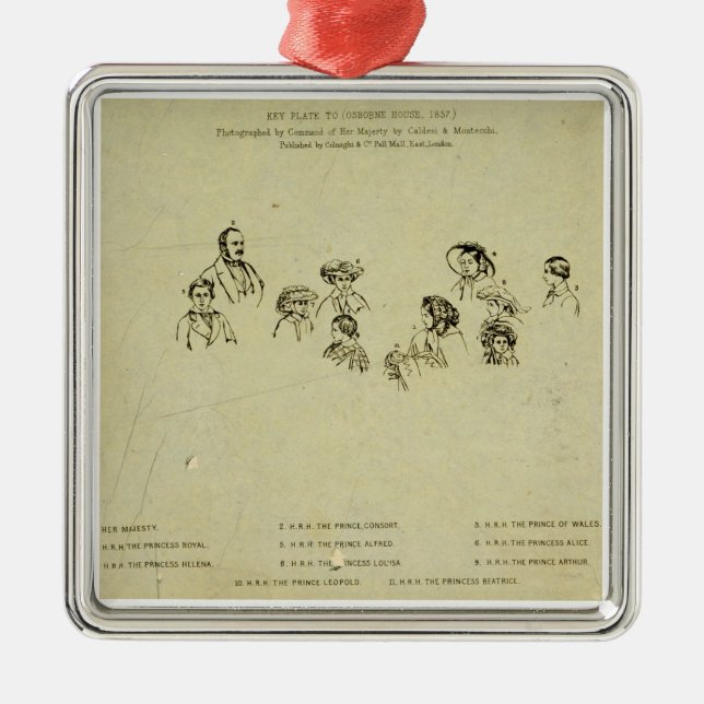 Adorno Metálico Placa dominante al retrato de la familia real en (Frente)