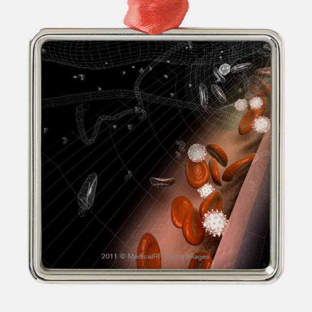 Adorno Metálico Placa en las arterias (Frente)